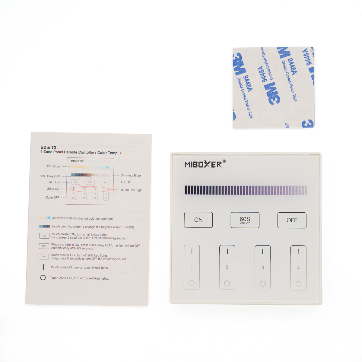 4-Zonen-Panel-Fernbedienung | für einfarbige LED | Weiß | Miboxer | B1 – Bild 4
