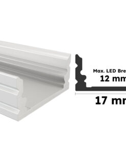 Weißes Aluminium Aufputzprofil Elbe