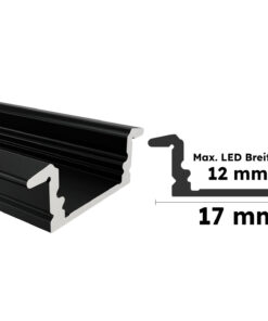 Schwarzes Aluminium Einbauprofil Rhein