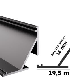 Schwarzes Aluminium Eckprofil Fulda