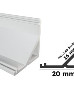 Weißes Aluminium Eckprofil Spree