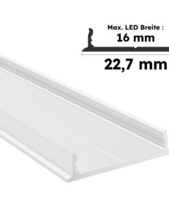 Weißes Aluminium Aufputzprofil Leine