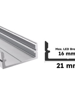 Eloxiertes Aluminium Aufputzprofil Saar