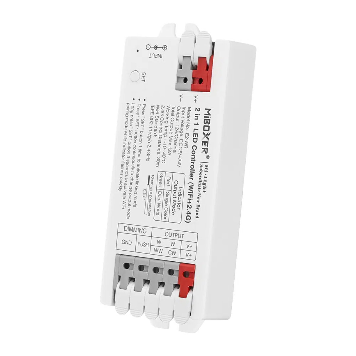 2-in-1 LED-Controller | Einfarbig | CCT | WLAN + 2,4GHz | Miboxer | E2-WR – Bild 2