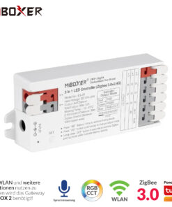 3-in-1 LED-Controller | RGB | RGBW | RGB+CCT | Zigbee 3.0 + 2,4GHz | Miboxer | E3-ZR