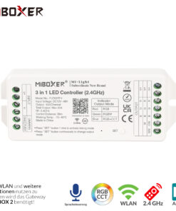 3-in-1 LED-Controller | RGB | RGBW | RGB+CCT | 2,4GHz | Miboxer | FUT037P+