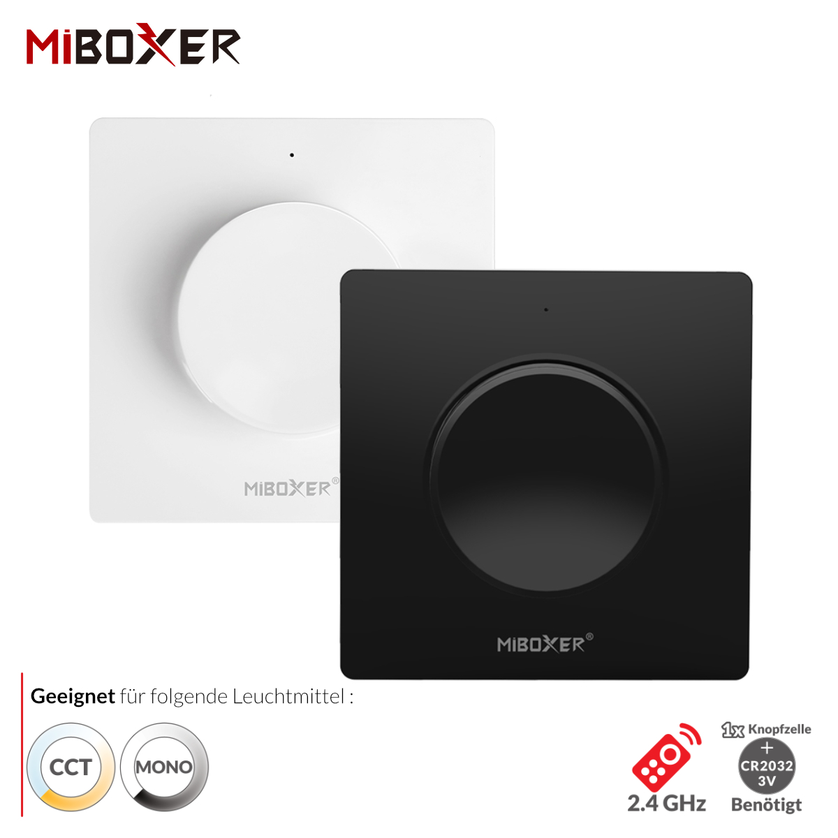 Drehbarer Wandschalter | Dimmer | CCT | Miboxer | K1