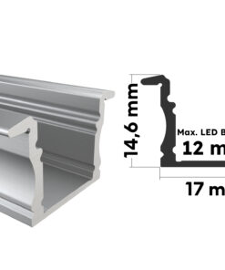 Eloxiertes Aluminium Einbauprofil Main