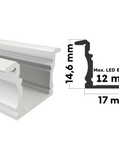 Weißes Aluminium Einbauprofil Main