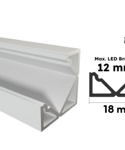 Weißes Aluminium Eckprofil Mosel