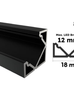 Schwarzes Aluminium Eckprofil Mosel