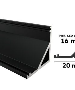 Schwarzes Aluminium Eckprofil Spree
