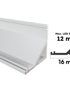 Weißes Aluminium Eckprofil Weser