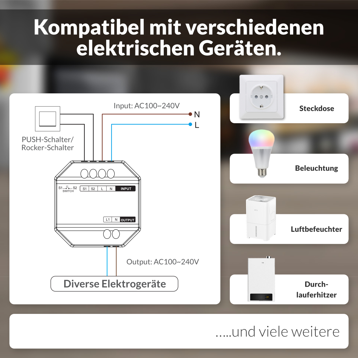 Smart Switch | 10 A | WiFi + 2,4GHz | Miboxer | WL-SW1 – Bild 6