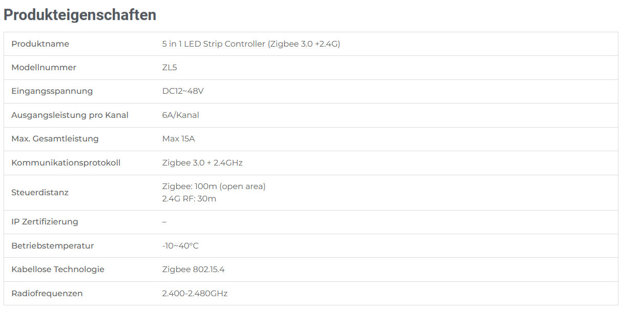 5-in-1 LED-Controller | Einfarbig | CCT | RGB | RGBW | RGB-CCT | Zigbee 3.0 + 2,4GHz | Miboxer | ZL5 – Bild 10