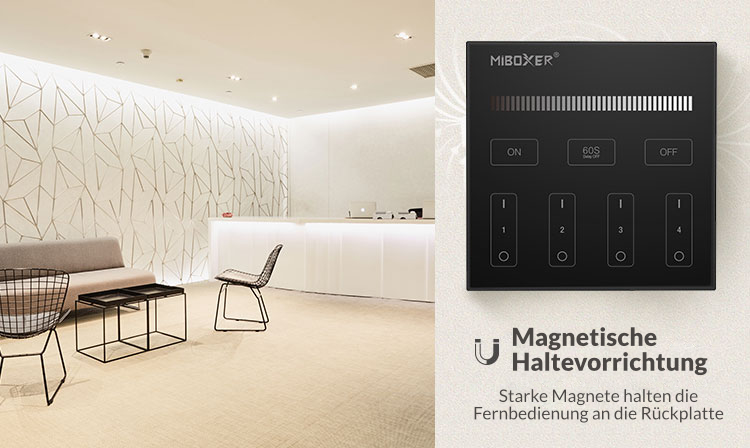 4-Zonen-Panel-Fernbedienung | für einfarbige LED | Schwarz | Miboxer | B1-B – Bild 6