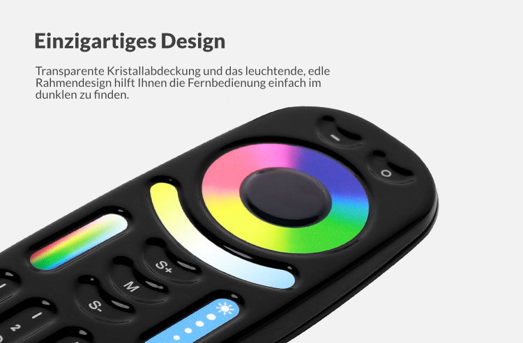4 Zonen Fernbedienung | RGB+CCT | 2,4 GHz | Schwarz | Miboxer | FUT092-B – Bild 6